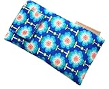 Handytasche Stoff - HIBISKUS AUF BLAU - mit Klett - für z.B. OnePlus®, XIAOMI®, LG®, NOKIA®, FAIRPHONE®, SAMSUNG® Galaxy®, APPLE® iPhone®, SONY® Xperia®, HUAWEI® - Geschenk Geburtstag