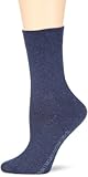 Hudson RELAX COTTON Damen Socken, Baumwollsocken Damen ohne Gummibund, Frauen Socken mit verstärkter Sohle (hautfreundlich, viele Farben) Menge: 1 Paar, Blau (Marine-mel. 0387), Gr. 39-42