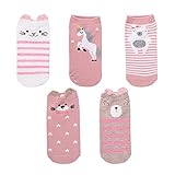 5 Pairs Lot Baumwolle Frauen Socken Weibliche Casual Boot 3D Pack Cartoon Katze Nettes Herz Unsichtbares Lustiges Mädchen Söckchen Set -Type 5-One S