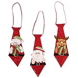 SOIMISS 3Pcs Weihnachtskrawatten Lustige Pailletten Santa Schneemann Hirsch Krawatten Neuheit Weihnachten Hängenden Ornamente für Weihnachtsferien Kostümzubehö