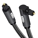 Optisches Kabel, 90 Grad Toslink, 360 Grad frei drehbarer Stecker, Glasfaserkabel, S/PDIF, Toslink-Stecker auf Stecker, Kabel für Heimkino, Soundbar, TV, PS4, Xbox, G