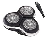 Rasierköpfe RQ12 kompatibel mit Phi-lips Norelco RQ11 RQ10 Sensotouch 3D 1260X 1280X 1290X RQ1180 Arcitec Elektrorasierer Herren Triple 3D mit Reinigungsbürste Powek