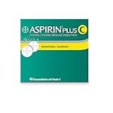 Aspirin Plus C Brausetabletten, bei Kopfschmerzen und erkältungsbedingten Schmerzen wie Hals- und Gliederschmerzen und Fieber, 40 Stück