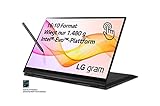 LG gram 16 Zoll Ultralight 2-in-1 Convertible Notebook & Tablet - 1,48kg Intel Core i7 (16GB LPDDR4, 512 GB SSD, 21 h Akku,16:10 WQXGA IPS Display, Thunderbolt 4, Windows 10 Home Plus) - Schw
