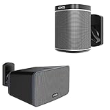 BONTEC Lautsprecher Wandhalterung für Sonos Play:1 und Play:3, Schwenkbar & Neigbar, Schw