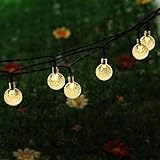 CXQD 20 LED Lichterkette Au?en Solar,Solar Lichterkette Au?en Kristall Kugeln Garten Lichterkette für Partys, Innen lampions solar au?en für Garten, B?ume, Hochzeiten, Partys, W