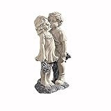 Gartendeko Figuren,Deko, Geschenk,Leuchtturm Deko Garten Geschenke,Gartendeko Figuren,Für Außen Hof Balkon,Einzigartiges Geschenk,Junge Und MäDchen Küssen Erinnerungen Gartenstatue O