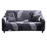 HOTNIU Elastischer Sofabezug 2 Sitzer Sofahusse Strech Sofa Überzug Couch Cover Muster Couchbezug Sofabezüge Schonbezug Couch Antirutsch Hussen für Sofas mit 1 Kissenbezug, Pattern #Hyy