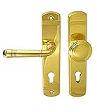 Wohnungstür Schutzbeschlag Emily LS Messing poliert WE 72 mm Kn-Dr Türdrück