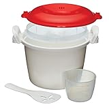 KitchenCraft Mikrowellen-Reiskocher und -Dampfgarer, BPA-freier Kunststoff, 1,5 L