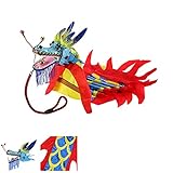 Tanzbändchen Gymnastikband 3M/5M Lang Drachentanzband Einseitig, Kinder Anfänger Spielen Übung Talentshows Drachenförmiger Streamer Werfen, Eltern-Kind-Spielprojekt (Color : Blue, Size : 3m Length)