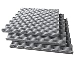 SEEBAUER living® Schaumstoffplatte Wave | RG 26/40 | Verschiedene Größen | Noppen-Schaumstoff für Schallschutz | Akustikschaumstoff für Tonstudio | Sehr formstabil und langlebig (50 x 50 x 3 cm)