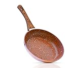 Livington Copper & Stone Pan | 24cm Bratpfanne | Antihaftbeschichtung und kratzfest | Granitoptik | innere Steinbeschichtung für perfekte Hitzeverteilung | geeignet für Ceran, Gas, Elektro, Induk