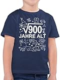 Geburtstagsgeschenk Geburtstag - (Wurzel 900) 30 Jahre alt - weiß - 104 (3/4 Jahre) - Dunkelblau Meliert - Geschenk - F130K - Kinder Tshirts und T-Shirt für Jung
