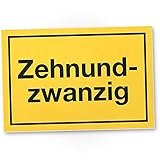 DankeDir! 30 Jahre - Zehnundzwanzig Kunststoff Schild - Geschenk 30. Geburtstag Geschenkidee Geburtstagsgeschenk Dreißigsten Geburtstagsdeko Partydeko Party Zubehör Geburtstagsk