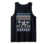 Weight Lifting Ugly Christmas Workout Gym Holiday Xmas Gift Tank Top