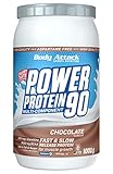 Body Attack Power Protein 90, 5K Eiweißpulver mit Whey-Protein, L-Carnitin und BCAA für Muskelaufbau und Fitness, Made in Germany (Chocolate Cream, 1 kg)