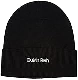 Calvin Klein Damen Essential Knit Beanie-Mtze, Ck Schwarz, Einheitsgröß