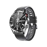 NONGLAN Smart Uhr Männer Fitness Tracker Herzfrequenz Blutdruck Gesundheitswesen Bluetooth Call Smartwatch Für Android Ios(Color:Schwarz)