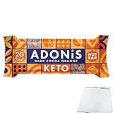 Adonis Dark Cocoa Orange Nut Bar Keto (35g Riegel) + usy Block