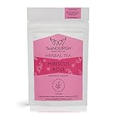 TeaNOURISH Hibiscus Rose Herbal Tea | Improves Overall Health | CAFFEINE FREE Tisane | Hibiscus, Rose Petals, Chamomile, Blue Cornflower | Hot or Cold Brew (1.76oz/50gms)