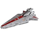 WWEI Technik Raumkreuzer Modell Star Wars Venator Klasse Kreuzer Bausteine 6685 Klemmbausteine Set Kompatibel mit Lego Mould King 21005