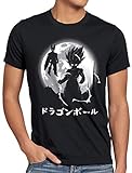 style3 Vollmond Saiyajins Herren T-Shirt Dragon Vegeta Son-Goku Ball, Größe:S