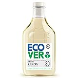 Ecover ZERO Flüssigwaschmittel (1,5 L/30 Waschladungen), Ecover Waschmittel mit pflanzenbasierten Inhaltsstoffen, Sensitiv Waschmittel für Allergiker und empfindliche H