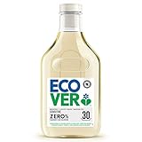 Ecover ZERO Flüssigwaschmittel (1,5 L/30 Waschladungen), Ecover Waschmittel mit pflanzenbasierten Inhaltsstoffen, Sensitiv Waschmittel für Allergiker und empfindliche H