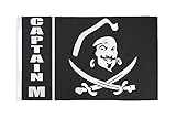 AZ Flag Flagge Pirat Kapitän Morgan 90 x 60 cm – Flagge Captain Totenkopf 60 x 90 cm – Flagg