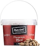 Chewies Trainingshappen Pferd - Monoprotein Snack für Hunde - 300 g - getreidefrei & zuckerfrei - Softe Leckerlies fürs Hundetraining - hypoallerg