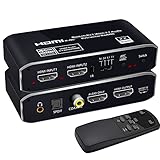 Hdmi Switche Switche 2x1 4k Hdmi Switch Earc Audio Extractor Mit Arc & Optical Toslink Hdmi 2.0 Schalter 4k 60hz Hdmi Switcher Remote für Apple Tv Ps4