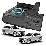 Upgrade 15W Fast Qi Kabelloses Ladegerät Auto für for Mercedes-Benz C-Class GLC AMG 2015 2016 2017 2018 2019 2020 2021 Center Console-Zubehörfeld, mit QC3.0 USB und 18W PD für iPhone 13 /13 Pro Max