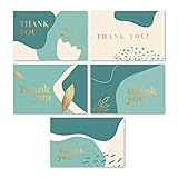 Susicit rileys danken ihnen karten mit passenden umschlägen | 50-count, goldfolien - blank grußkarten, ideal für die hochzeit, geschäft, geschenk-karten, staffelung, babyparty, funeral (weises grün)