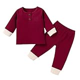 Baby Kleidung Bekleidungssets Langarm Einfarbig Pullover Sweatshirt Shirt Top + Hose Babykleidung Warm Outfits 2-teiliges Set Für Mädchen Junge Herbst W