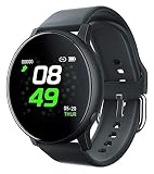 KAIFENGJUBIAN Bluetooth Smart Watch Electronic Watch Herren Digital Watch Fitness- Uhr mit laufender Uhr mit Fitness- Uhr mit Mode-Uhr-Schritt-Zähler- Uhr Schwarze Uhren smart Watch (Color : Black)