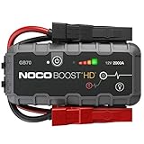 NOCO Boost HD GB70 2000A 12V UltraSafe Starthilfe Powerbank, Tragbare Auto Batterie Booster, Starthilfekabel und Überbrückungskabel für bis zu 8-Liter-Benzin- und 6-Liter-D