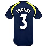 Arsenal FC - Jungen Trainingstrikot aus Polyester - Offizielles Merchandise - Geschenk für Fußballfans - Dunkelblau - Tierney 3-6-7 J