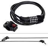 Qeedo Bike Trailer Lock Fahrradanhänger Kabelschloss [2,5m x 8mm] F