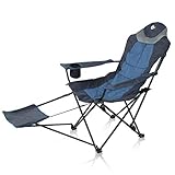 your GEAR Campingstuhl Pineto - XXL Klappstuhl - Stuhl mit Fußauflage und Verstellbarer Rück