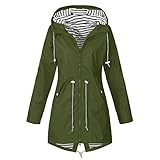 Copelsie Übergangsjacke Damen, Regenjacke Damen, Windjacke, Atmungsaktiv Wasserdicht mit Kapuze, Regenponcho mit Kapuze Regen Poncho Notfall-Poncho Regenmantel Regencape Unisex