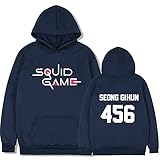 ASHOP Damen Pullover mit Kapuze Hoodies Sweatshirt-Oberteile,Kapuzenpullover Lustiges Squid Game Kostüm Cosplay Party-Oberteile,Langarmshirt Sportbekleidung