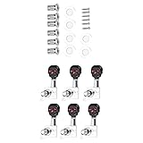 Knöpfe für Gitarrenfelle, Zinklegierung, 6 Stück Schädelform, akustische Stimmwirbel, verschleißfest für das Spielen von I