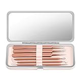 Chunshop Mitesser-Entferner Komedonen-Extraktor-Kit Blackhead Remover Pickle Popper Tool Kit 6 PCs,Comedone Pimle Extractor Tool,Akne Kit for Blackhead,Whitehead Poping Mitesser-Entferner-T