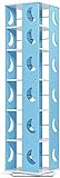 KTDT Lagerregal Bücherregal, 360° drehbar, Cartoon hohl, große Kapazität und kleine Stellfläche, vom Boden bis zur Decke drehbares Bücherregal Regal Zeitungsregal (Color : Blue, Size : 44x44x178