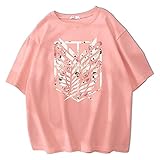 westtrend Japanisches Anime Attack on Titan T-Shirt für Unisex Sommer Casual T-Shirts Attack on Titan Pullover Kurzarm Tops S-3XL
