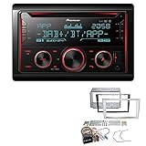 Pioneer FH-S820DAB 2-DIN Autoradio Bluetooth DAB USB passend für Opel Zafira B 2005-2014 Satin Stone ohne Canb