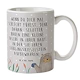 Mr. & Mrs. Panda Tee, Kaffeebecher, Tasse Otter mit Stein mit Spruch - Farbe G