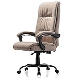 Bürostuhl, Barhocker Computerstuhl Komfortabler Schaumstoff mit hoher Dichte Ultimate Comfort Design Bürostuhl Baumwolle Handgefertigt Pleasant Touch Tilt Function Leinenstoff, weich und b