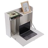 Wandtisch klappbar, Wandhängend Schreibtisch Klapptisch Wandmontierte Computer-Schreibtisch Wandklapptisch mit Ablagefach für Arbeitszimmer Wohnzimmer 60x52x50